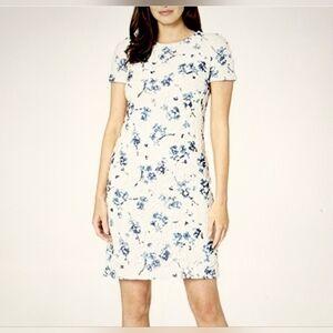 Ralph Lauren Bodycon Dress Women Sz. 12 Floral Net Lace White